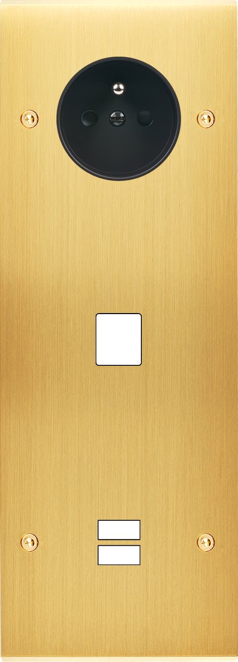 MODELEC - Façade Confidence Laiton Satine Triple Verticale PC M1 U1 Vis