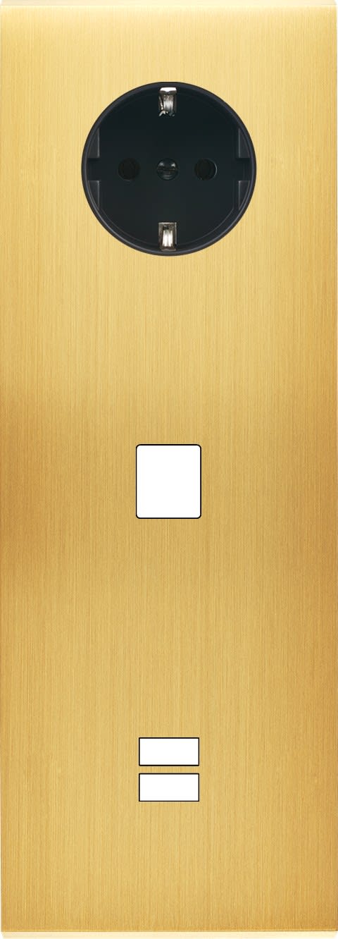 MODELEC - Façade Confidence Laiton Satine Triple Verticale PCK M1 U1