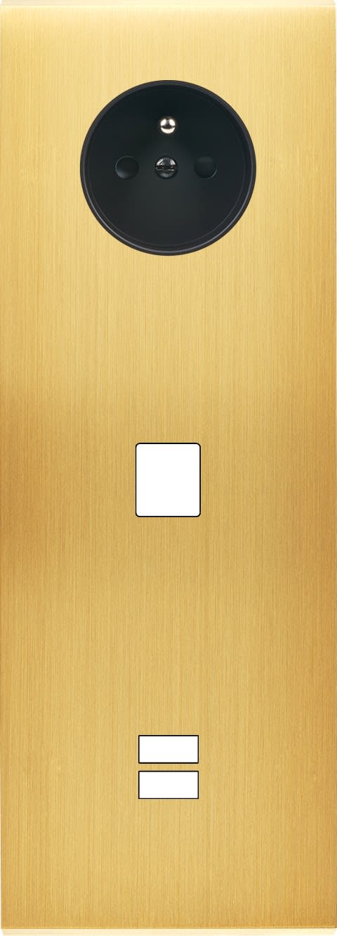 MODELEC - Façade Confidence Laiton Satine Triple Verticale PC M1 U1