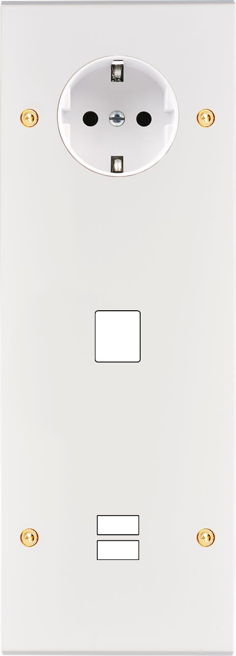 MODELEC - Façade Confidence Laiton Blanc Email Triple Verticale PCK M1 U1 Vis