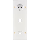 MODELEC - Façade Confidence Laiton Blanc Email Triple Verticale PCK M1 U1 Vis