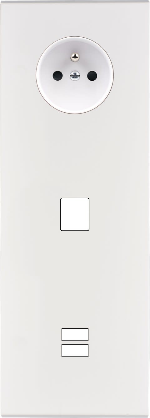 MODELEC - Façade Confidence Laiton Blanc Email Triple Verticale PC M1 U1