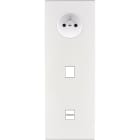 MODELEC - Façade Confidence Laiton Blanc Email Triple Verticale PC M1 U1