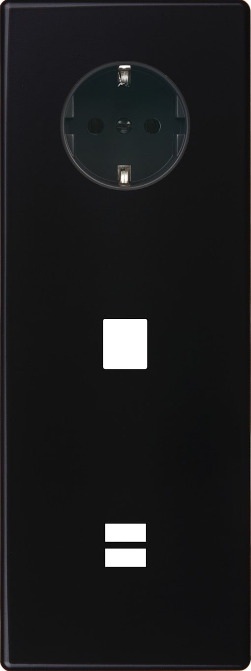MODELEC - Façade Hitera Noir Soft Touch Triple Verticale PCK M1 U1