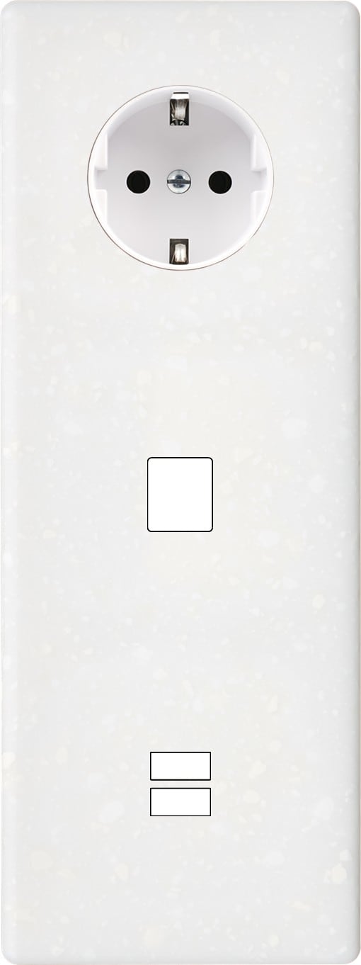 MODELEC - Façade Hitera Terrazzo Blanc Triple Verticale PCK M1 U1