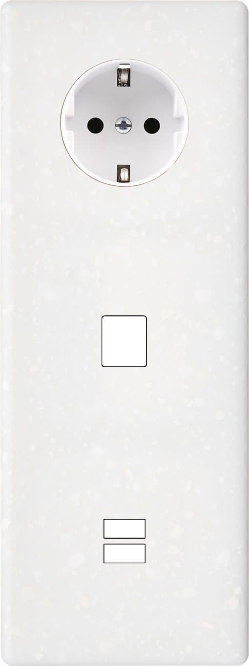 MODELEC - Façade Hitera Terrazzo Blanc Triple Verticale PCK M1 U1