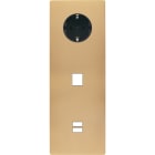 MODELEC - Façade M Laiton-Sab Triple Verti 1 Prise Schuko 1 Media 1 Chargeur USB magnétiq