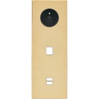 MODELEC - Façade "M" Laiton Verni Triple Verticale 1 Prise 1 Media 1 Chargeur USB magnétiq