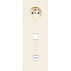 MODELEC - Façade Désir Ivoire Mat Triple Verticale PC M1 U1