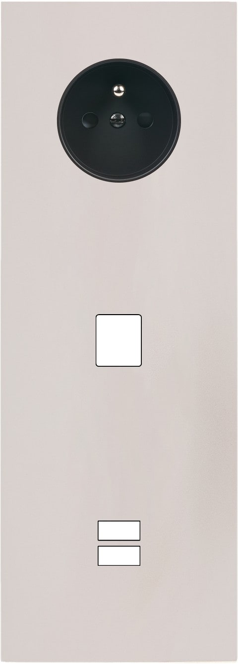 MODELEC - Façade Désir Gris Perle Mat Triple Verticale PC M1 U1