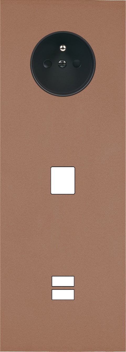 MODELEC - Façade Désir Moka Mat Triple Verticale PC M1 U1