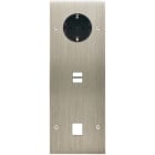 MODELEC - Façade Confidence Laiton Acier Brosse Triple Verticale PCK U1 M1 Vis