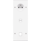 MODELEC - Façade Confidence Laiton Blanc Mat Triple Verticale PC U1 M1 Vis