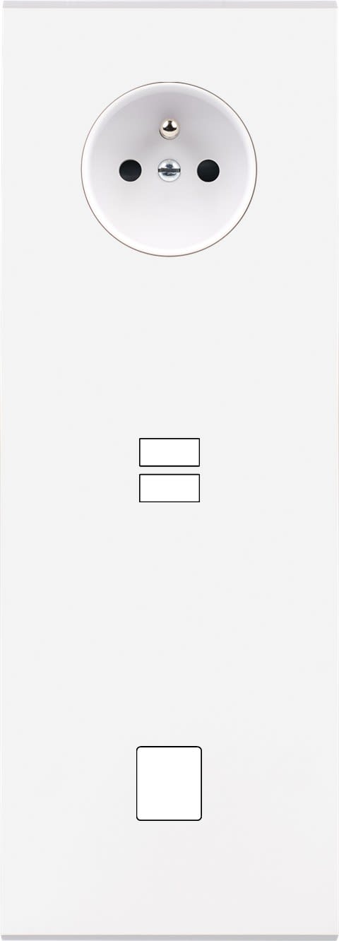 MODELEC - Façade Confidence Laiton Blanc Mat Triple Verticale PC U1 M1