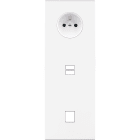 MODELEC - Façade Confidence Laiton Blanc Mat Triple Verticale PC U1 M1