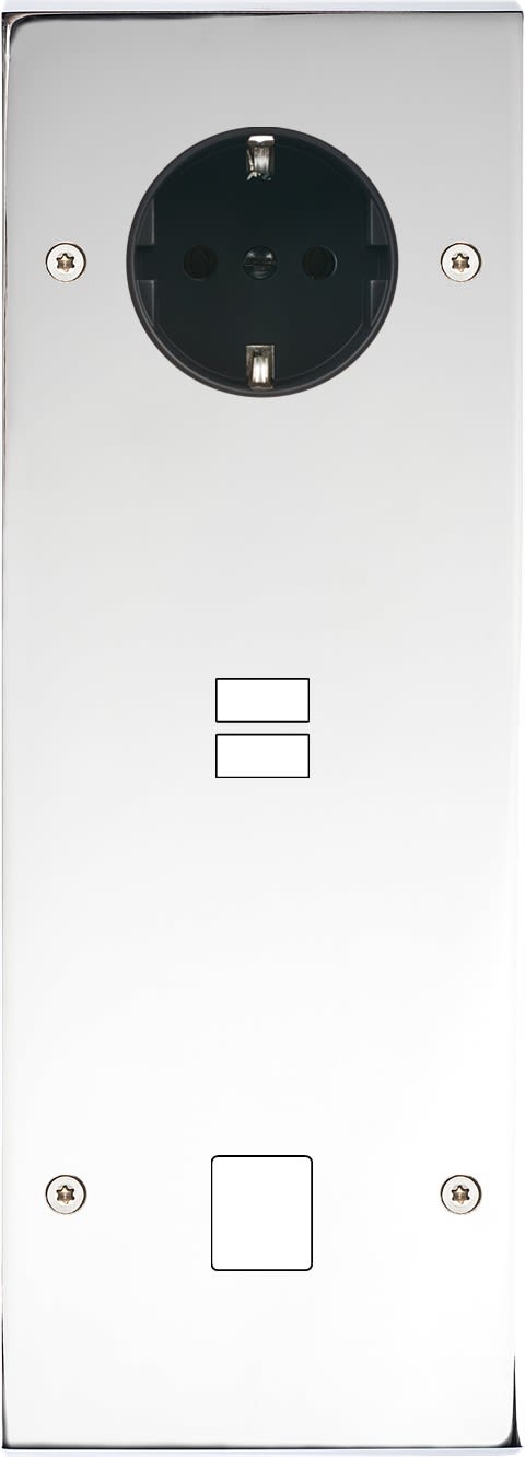 MODELEC - Façade Confidence Laiton Chrome Triple Verticale PCK U1 M1 Vis