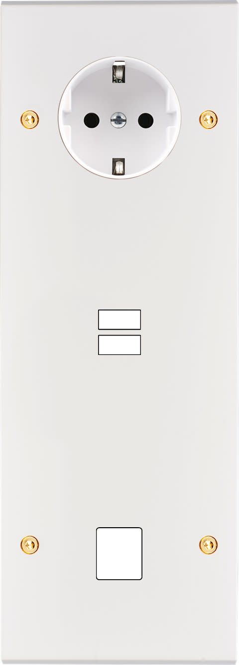 MODELEC - Façade Confidence Laiton Blanc Email Triple Verticale PCK U1 M1 Vis