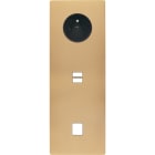 MODELEC - Façade "M" Laiton Sable Triple Verticale 1 Prise 1 Chargeur USB 1 Media magnétiq