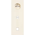 MODELEC - Façade Désir Ivoire Mat Triple Verticale PC U1 M1