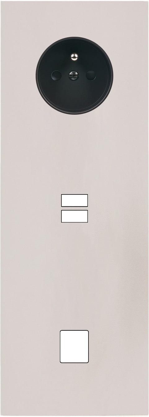MODELEC - Façade Désir Gris Perle Mat Triple Verticale PC U1 M1