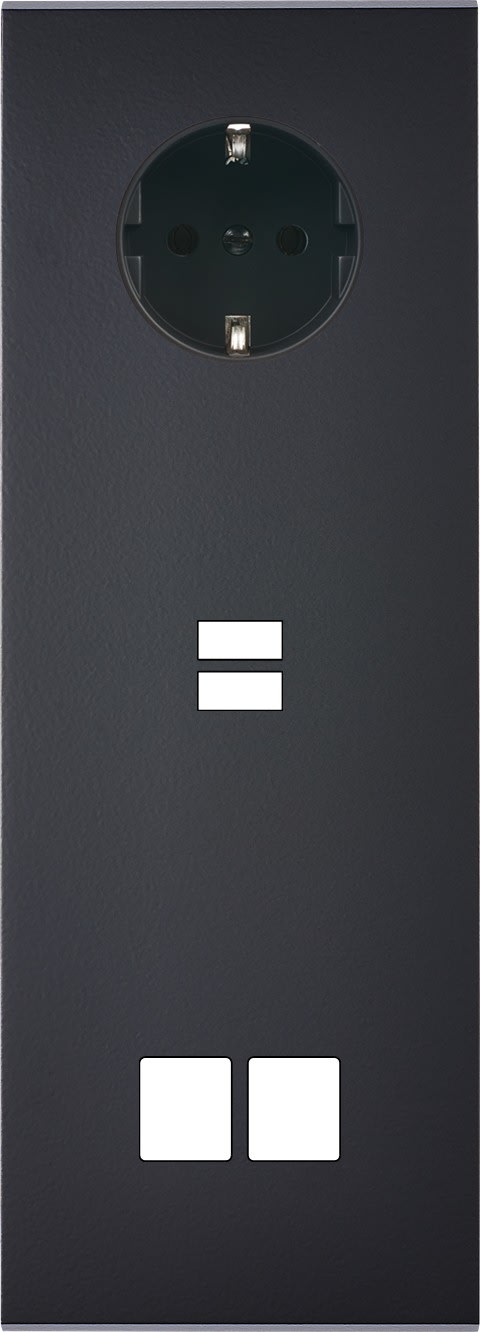 MODELEC - Façade Confidence Laiton Noir Mat Triple Verticale PCK U1 M2