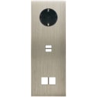 MODELEC - Façade Confidence Laiton Acier Brosse Triple Verticale PCK U1 M2