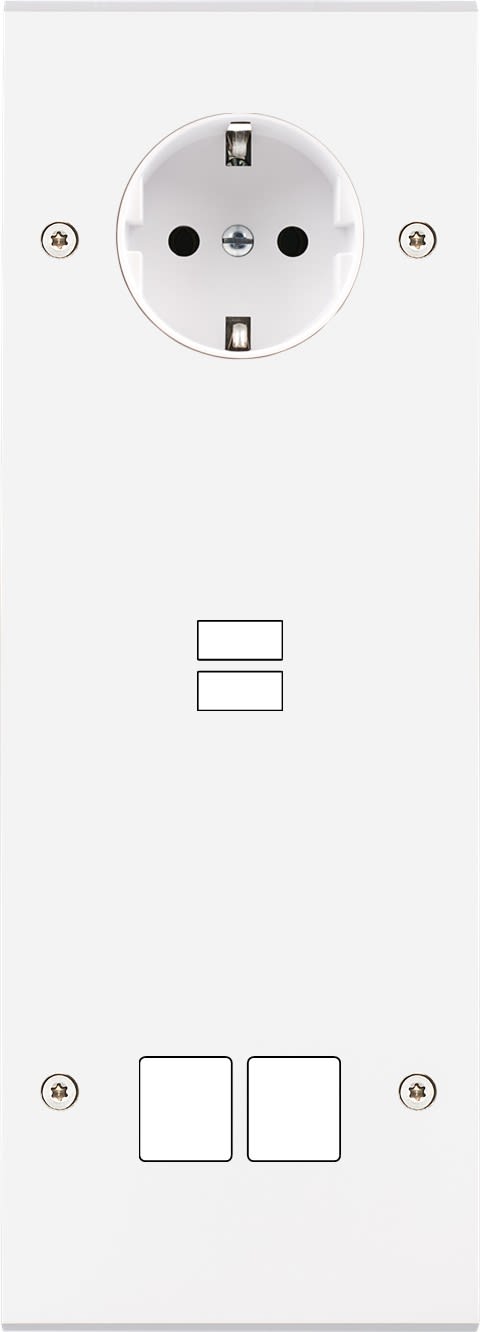 MODELEC - Façade Confidence Laiton Blanc Mat Triple Verticale PCK U1 M2 Vis