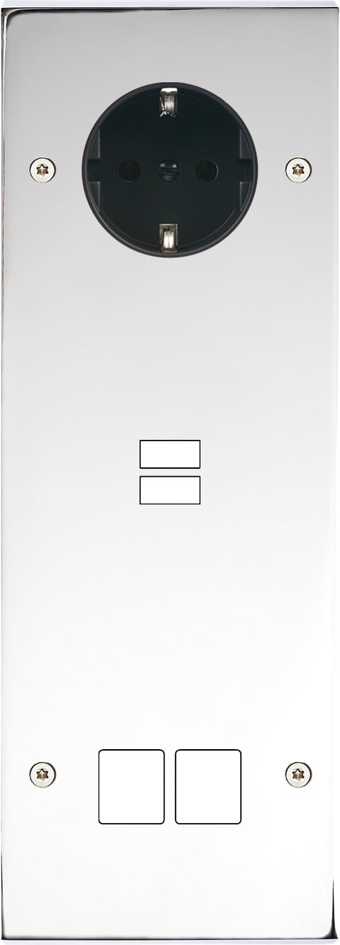 MODELEC - Façade Confidence Laiton Chrome Triple Verticale PCK U1 M2 Vis