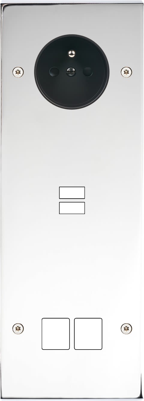 MODELEC - Façade Confidence Laiton Chrome Triple Verticale PC U1 M2 Vis