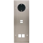 MODELEC - Façade Confidence Laiton Nickel Satine Triple Verticale PCK U1 M2 Vis