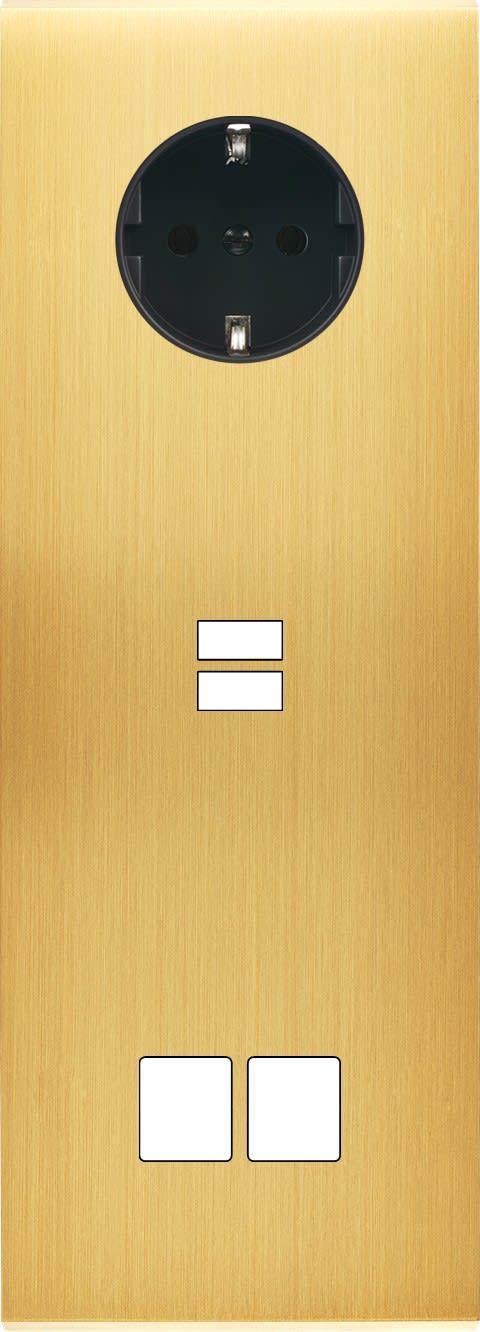 MODELEC - Façade Confidence Laiton Satine Triple Verticale PCK U1 M2