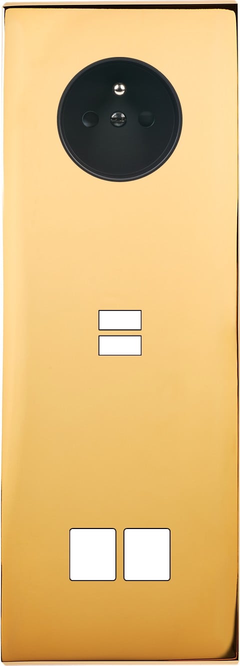 MODELEC - Façade Confidence Laiton Or Miroir Triple Verticale PC U1 M2