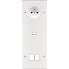 MODELEC - Façade Confidence Laiton Blanc Email Triple Verticale PC U1 M2 Vis