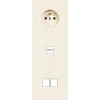 MODELEC - Façade Désir Ivoire Mat Triple Verticale PC U1 M2