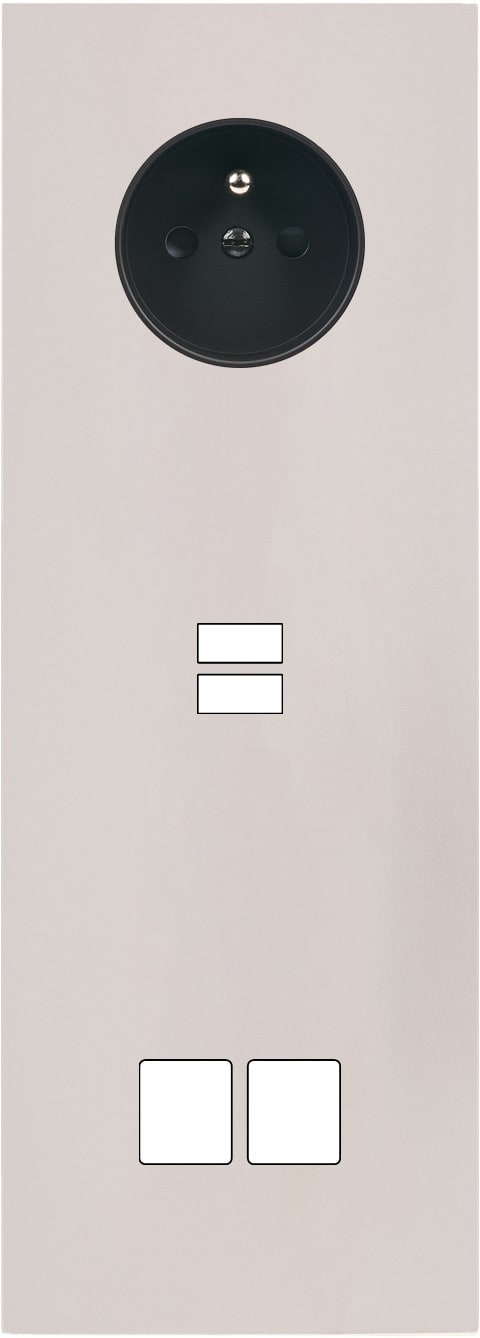 MODELEC - Façade Désir Gris Perle Mat Triple Verticale PC U1 M2