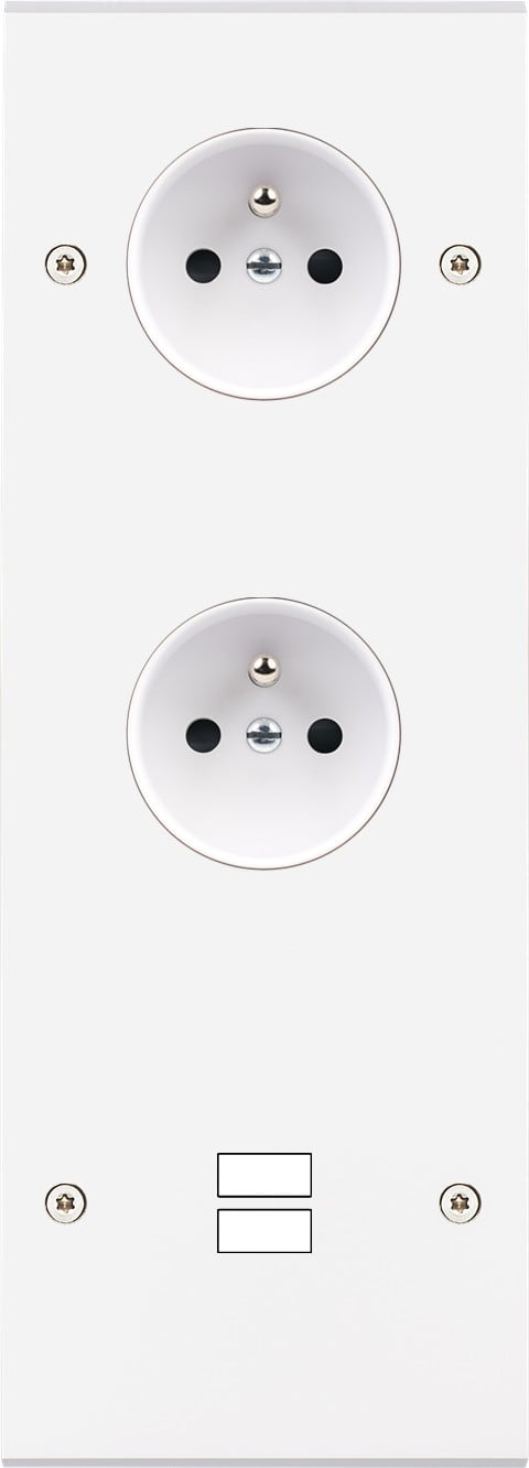 MODELEC - Façade Confidence Laiton Blanc Mat Triple Verticale PC Pc U1 Vis