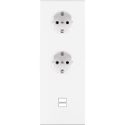 MODELEC - Façade Confidence Laiton Blanc Mat Triple Verticale PCK Pck U1