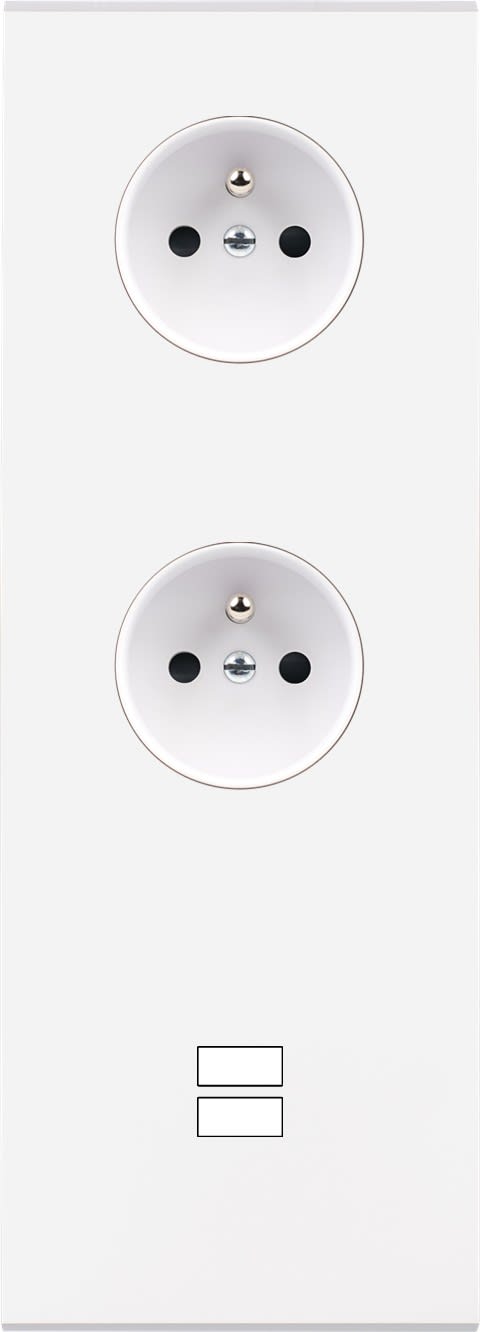 MODELEC - Façade Confidence Laiton Blanc Mat Triple Verticale PC Pc U1