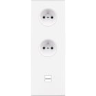 MODELEC - Façade Confidence Laiton Blanc Mat Triple Verticale PC Pc U1