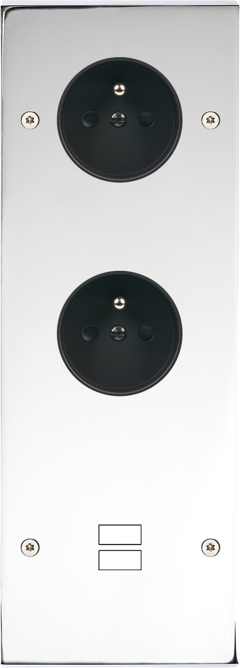 MODELEC - Façade Confidence Laiton Chrome Triple Verticale PC Pc U1 Vis