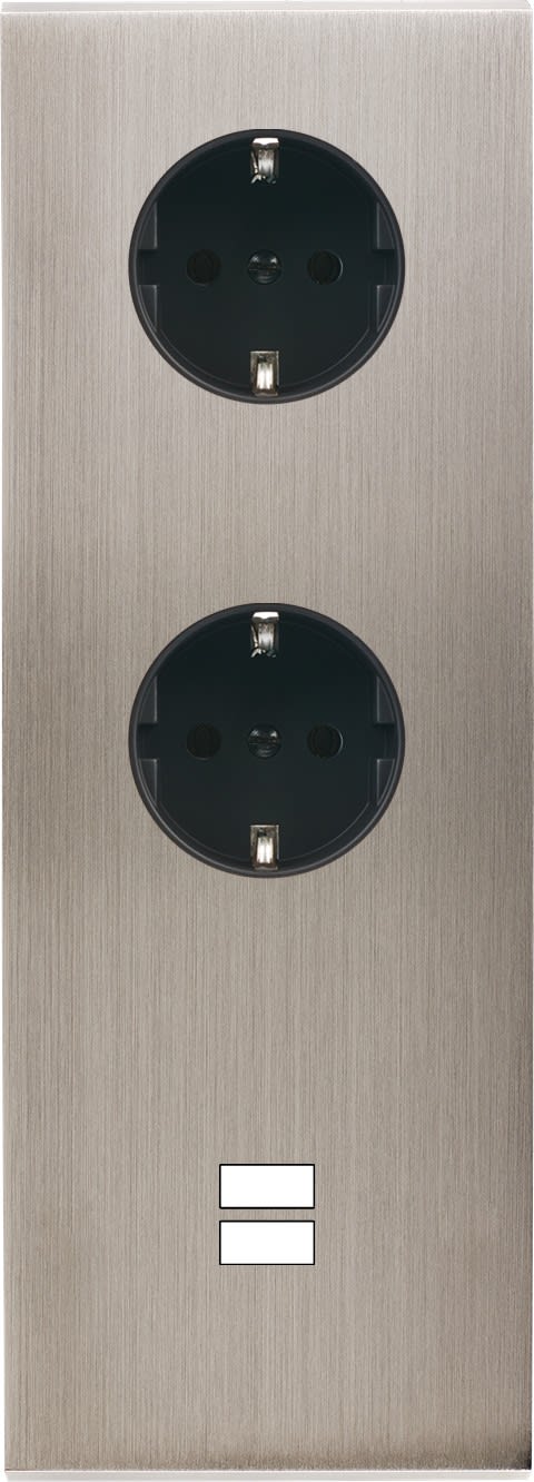 MODELEC - Façade Confidence Laiton Nickel Satine Triple Verticale PCK Pck U1