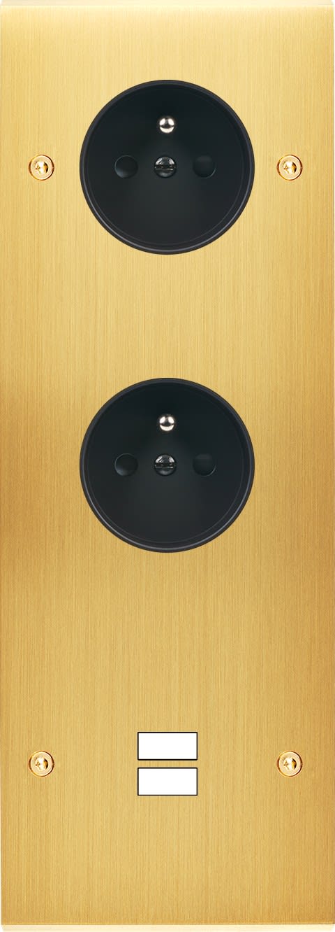 MODELEC - Façade Confidence Laiton Satine Triple Verticale PC Pc U1 Vis