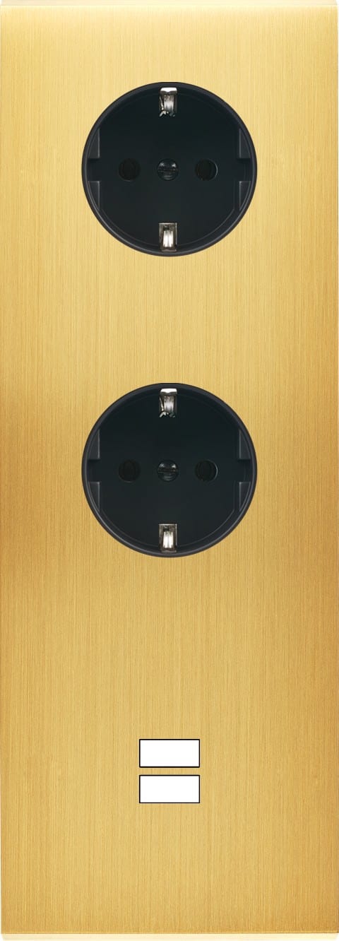 MODELEC - Façade Confidence Laiton Satine Triple Verticale PCK Pck U1