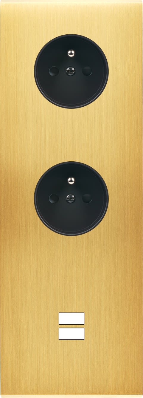 MODELEC - Façade Confidence Laiton Satine Triple Verticale PC Pc U1