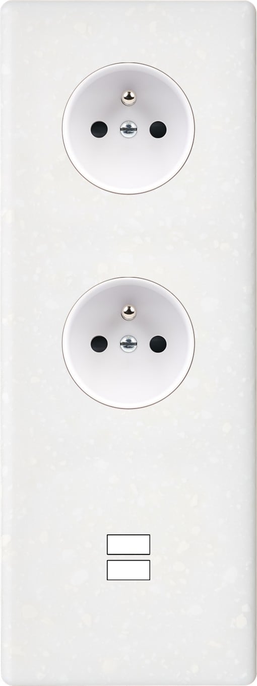 MODELEC - Façade Hitera Terrazzo Blanc Triple Verticale PC Pc U1