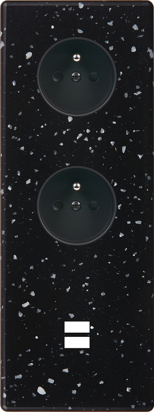 MODELEC - Façade Hitera Terrazzo Noir Triple Verticale PC Pc U1