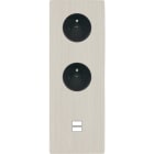 MODELEC - Façade "M" Nickel Brosse Triple Vertical 1 Prise 1 Prise 1 Chargeur USB magnétiq