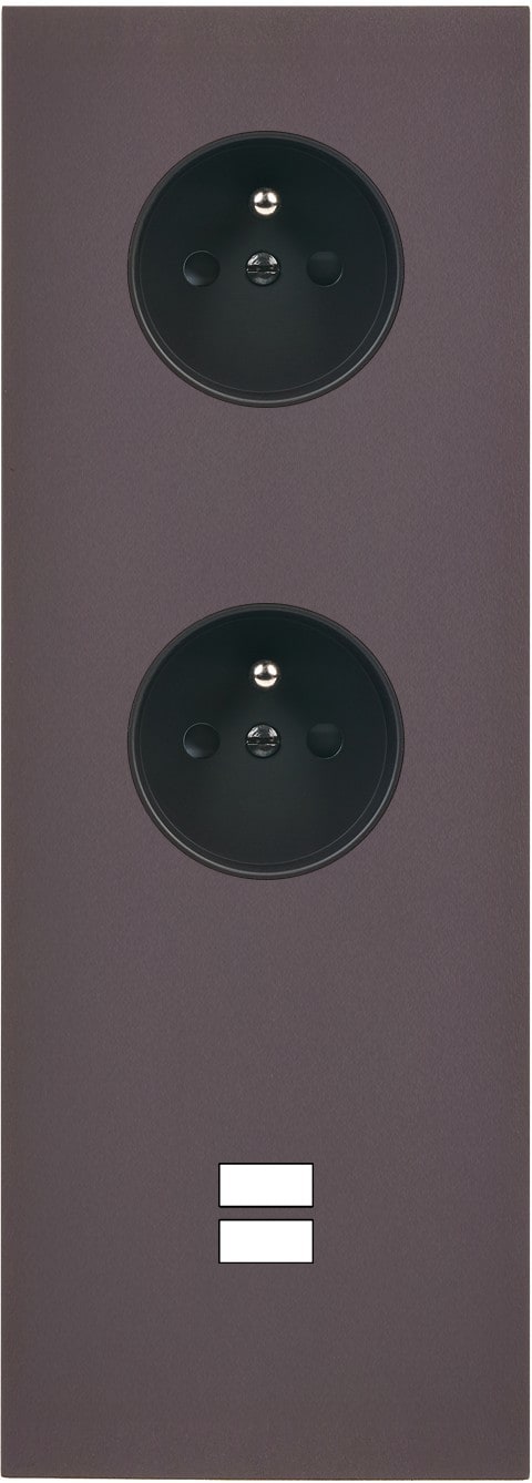 MODELEC - Façade Désir Anthracite Mat Triple Verticale PC Pc U1