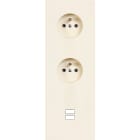 MODELEC - Façade Désir Ivoire Mat Triple Verticale PC Pc U1
