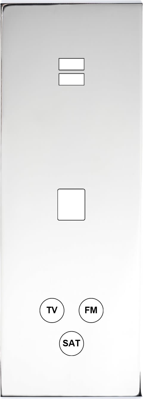 MODELEC - Façade Confidence Laiton Chrome Triple Verticale U1 M1 C3